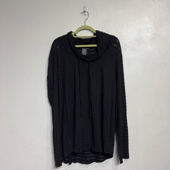 Chelsea & Theodore Black Cowl Neck Pullover Sz XXL - Picture 2 of 11